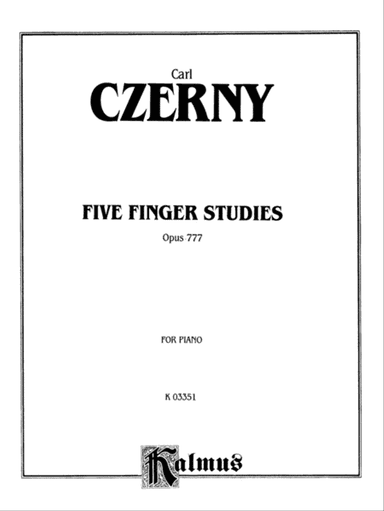Czerny: Five Finger Studies, Op. 777