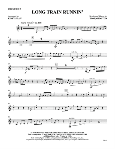 Long Train Runnin': 2nd B-flat Trumpet