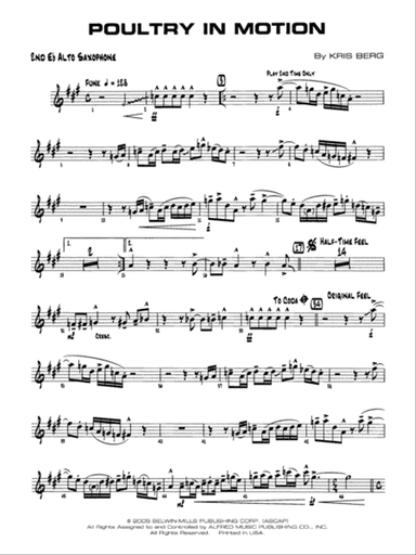 Poultry in Motion: 2nd E-flat Alto Saxophone