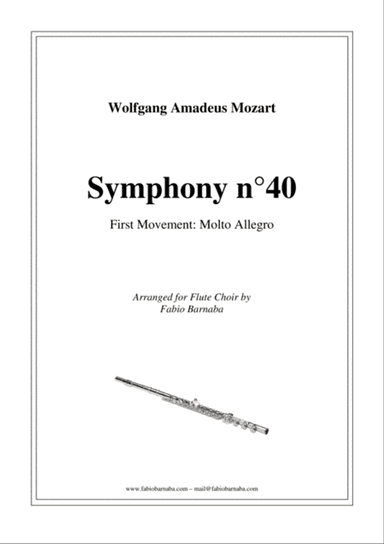 Symphony n°40 by Mozart (first movement) - for Flute Choir
