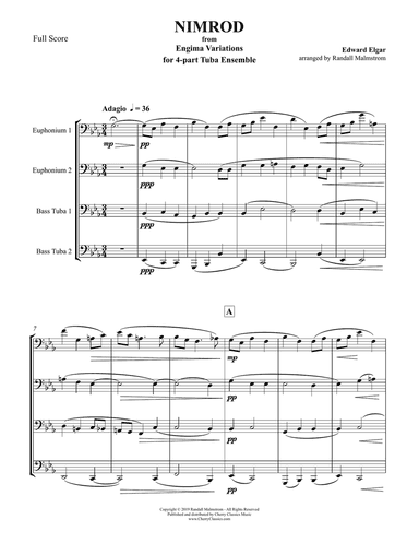 Nimrod from Enigma Variations for 4-part Tuba Ensemble