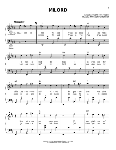 Milord (arr. Gary Meisner)