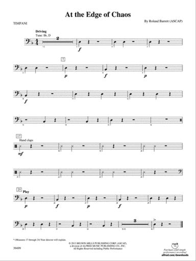 At the Edge of Chaos: Timpani