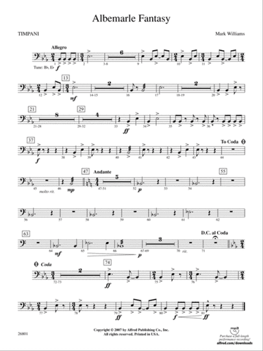 Albemarle Fantasy: Timpani