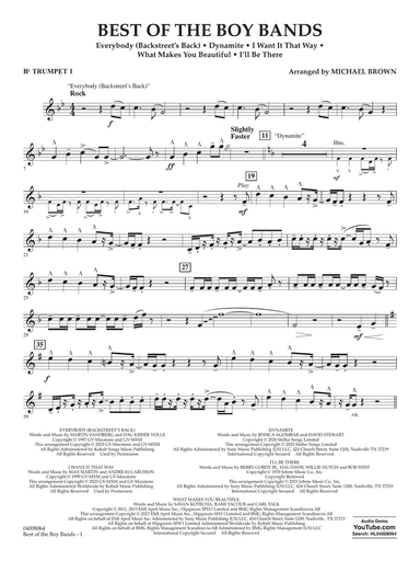 Best Of The Boy Bands - Bb Trumpet 1