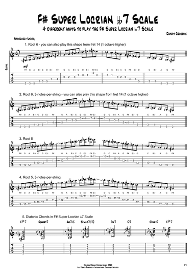 F# Super Locrian bb7 Scale (4 Ways to Play)