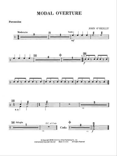 Modal Overture: 1st Percussion