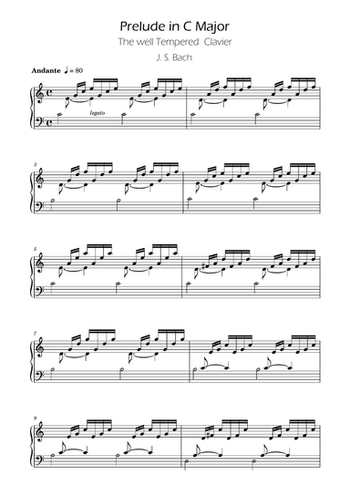 Bach - Prelude in C major - BWV 846