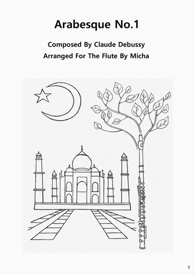 Arabesque No.1 By Claude Debussy For The Flute