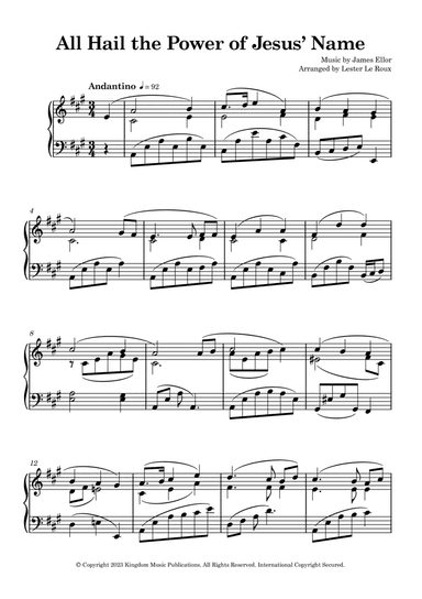 All Hail the Power of Jesus' Name