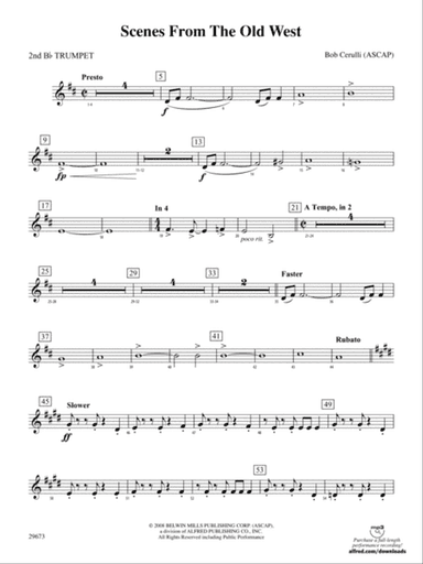Scenes from the Old West: 2nd B-flat Trumpet