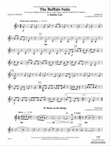 The Buffalo Suite: 2nd B-flat Clarinet