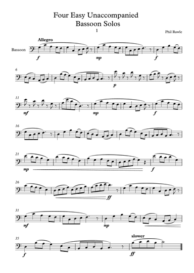 Four Easy Unaccompanied Bassoon Solos
