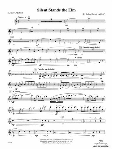 Silent Stands the Elm: 2nd B-flat Clarinet