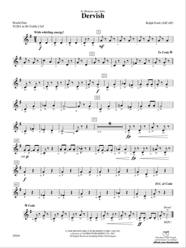Dervish: (wp) B-flat Tuba T.C.
