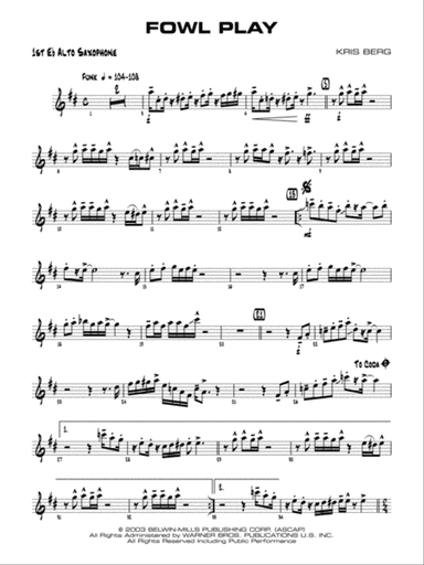 Fowl Play: E-flat Alto Saxophone