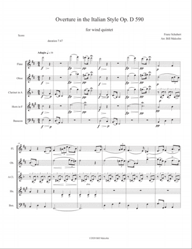 Overture in the Italian Style Op. D 590