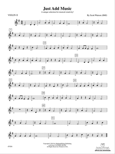 Just Add Music: 2nd Violin