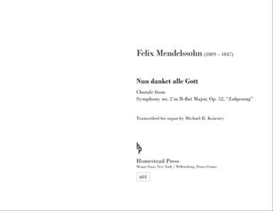 Nun danket alle Gott, from Symphony no. 2, op. 52 (organ transcription)