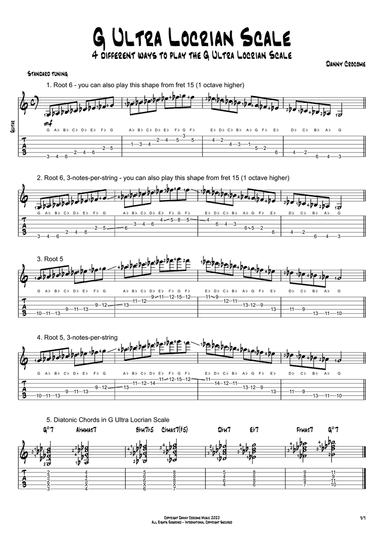 G Ultra Locrian Scale (4 Ways to Play)