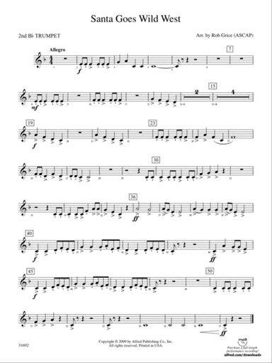 Santa Goes Wild West: 2nd B-flat Trumpet