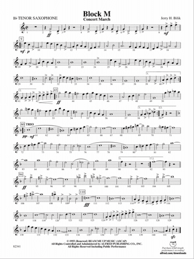 Block M: B-flat Tenor Saxophone
