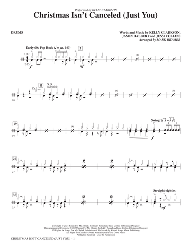Christmas Isn't Canceled (Just You) (arr. Mark Brymer) - Drums