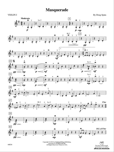 Masquerade: 1st Violin