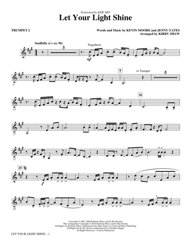 Let Your Light Shine (arr. Kirby Shaw) - Trumpet 2