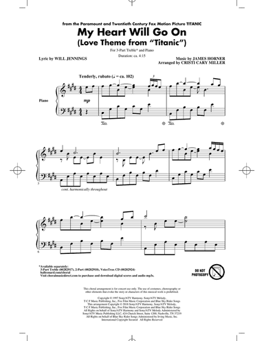 My Heart Will Go On (from Titanic) (arr. Cristi Cary Miller)