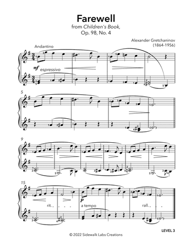 Farewell, Op. 98 No. 4