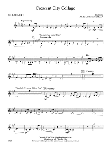 Crescent City Collage: 2nd B-flat Clarinet
