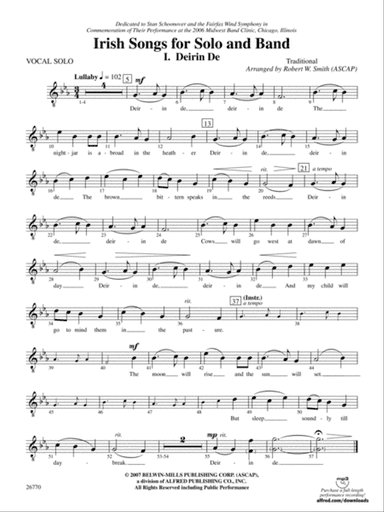 Irish Songs: Vocal Solo