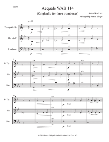 Two Aequale for Brass Trio