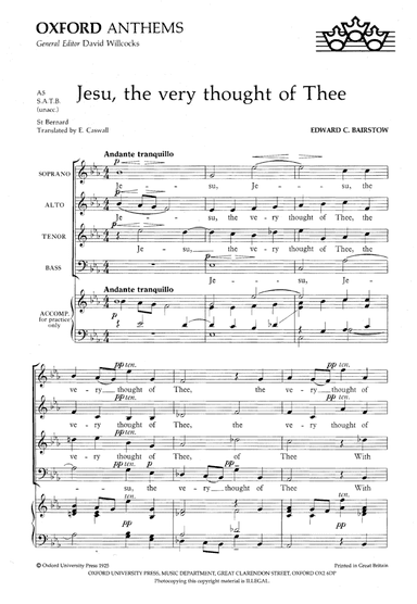 Jesu, the very thought of Thee