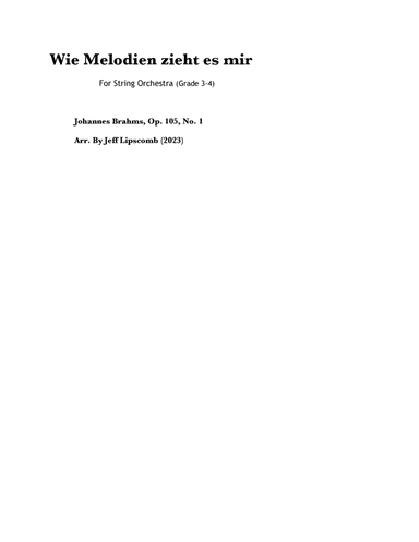 Wie Melodien sieht es mir