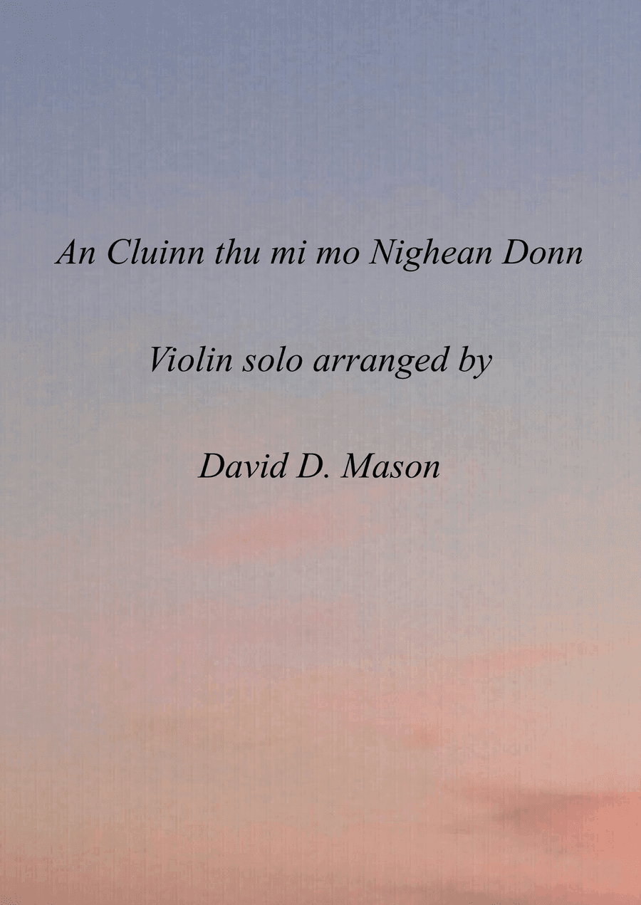 An Cluinn thu mi mo Nighean Donn