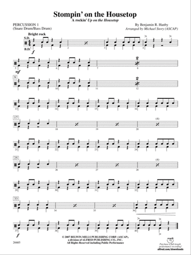 Stompin' on the Housetop: 1st Percussion