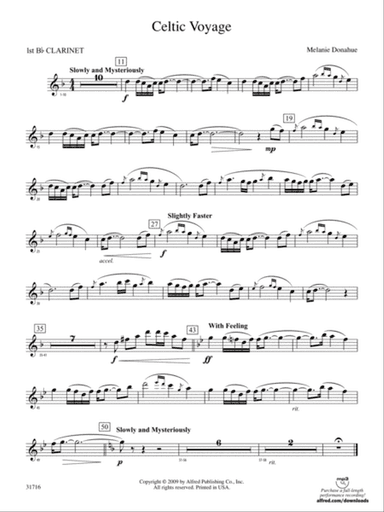 Celtic Voyage: 1st B-flat Clarinet
