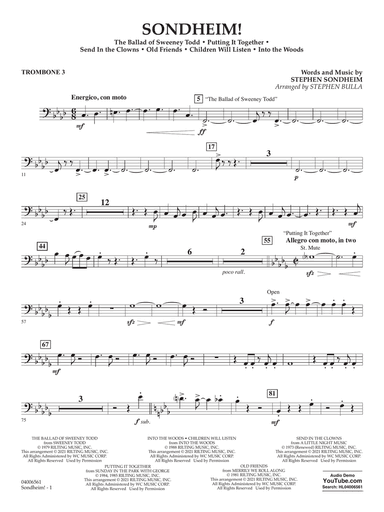 Sondheim! (arr. Stephen Bulla) - Trombone 3
