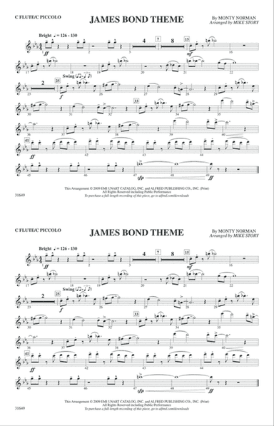James Bond Theme: Flute