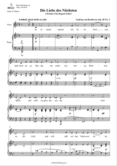 Die Liebe des Nachsten, Op. 48 No. 2 (B-flat Major)