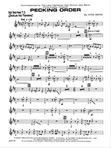 Pecking Order: 3rd Baritone T.C.