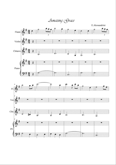 Amazing Grace. Quartet
