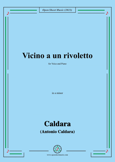 Caldara-Vicino a un rivoletto,in a minor