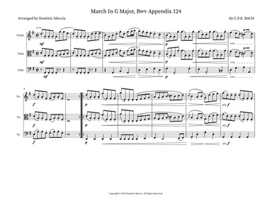 March In G Major, Bwv Appendix 124