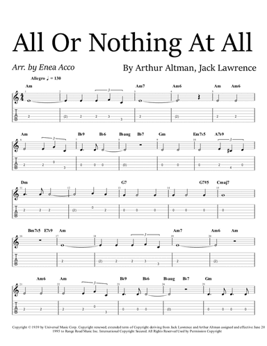 All Or Nothing At All