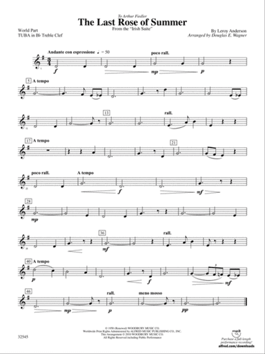 The Last Rose of Summer (from the Irish Suite): (wp) B-flat Tuba T.C.