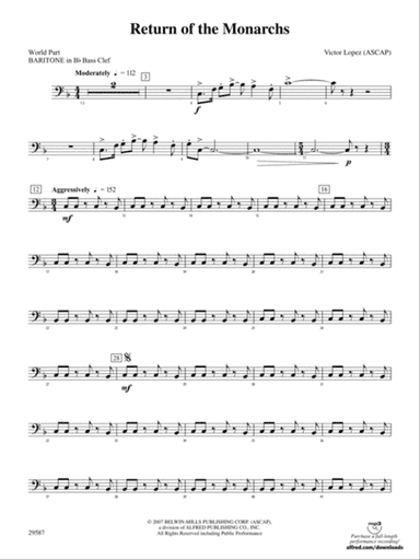 Return of the Monarchs: (wp) B-flat Baritone B.C.