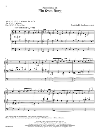 Recessional on Ein feste Burg (Downloadable)
